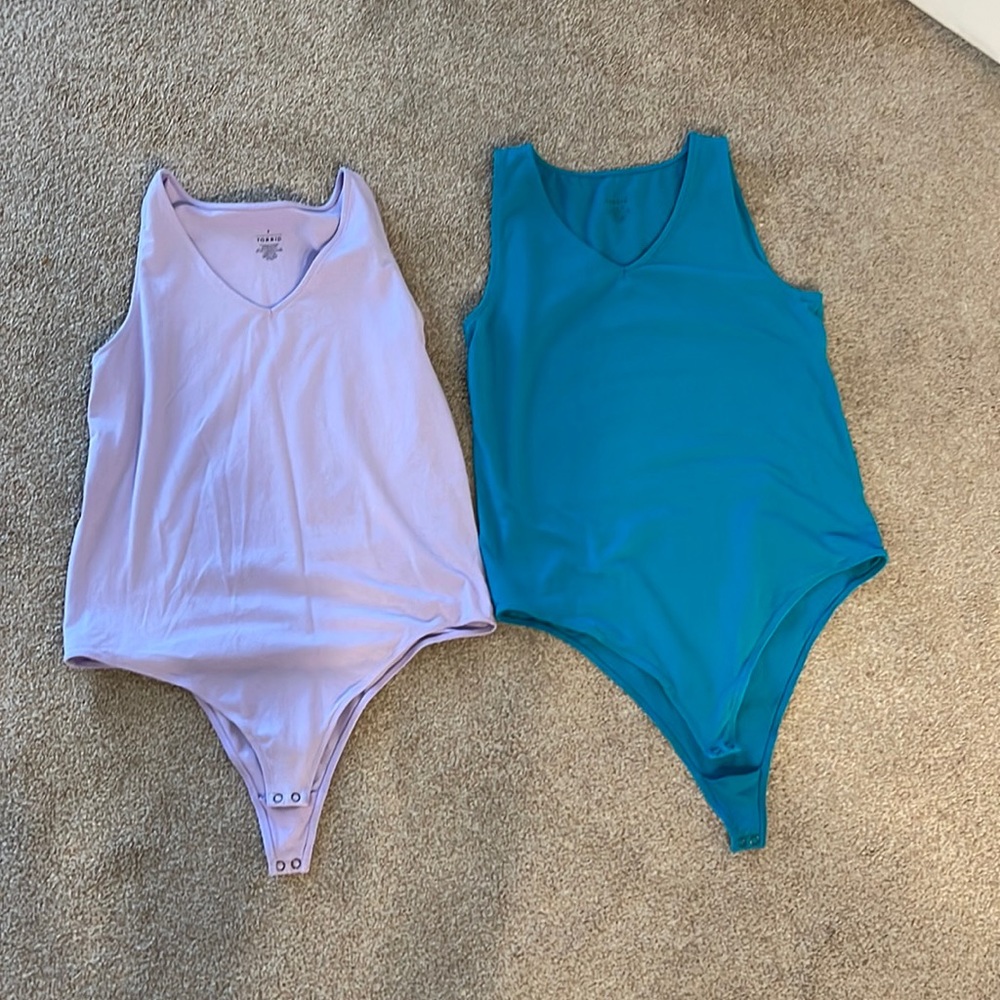 NWOT lilac & Teal set Torrid bodysuits